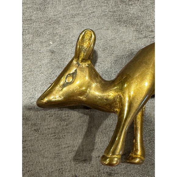 Vintage Brass Deer Figurine, Baby Deer - Picture 3 of 5